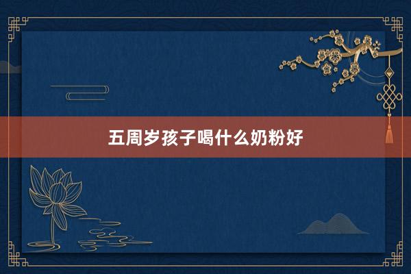 五周岁孩子喝什么奶粉好